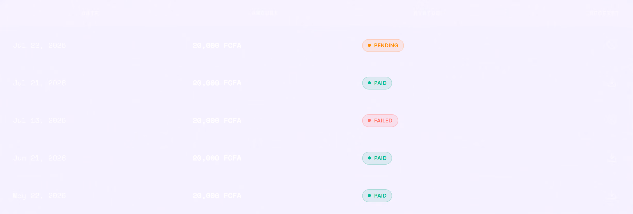 Screenshot of the SHAREFT interface
